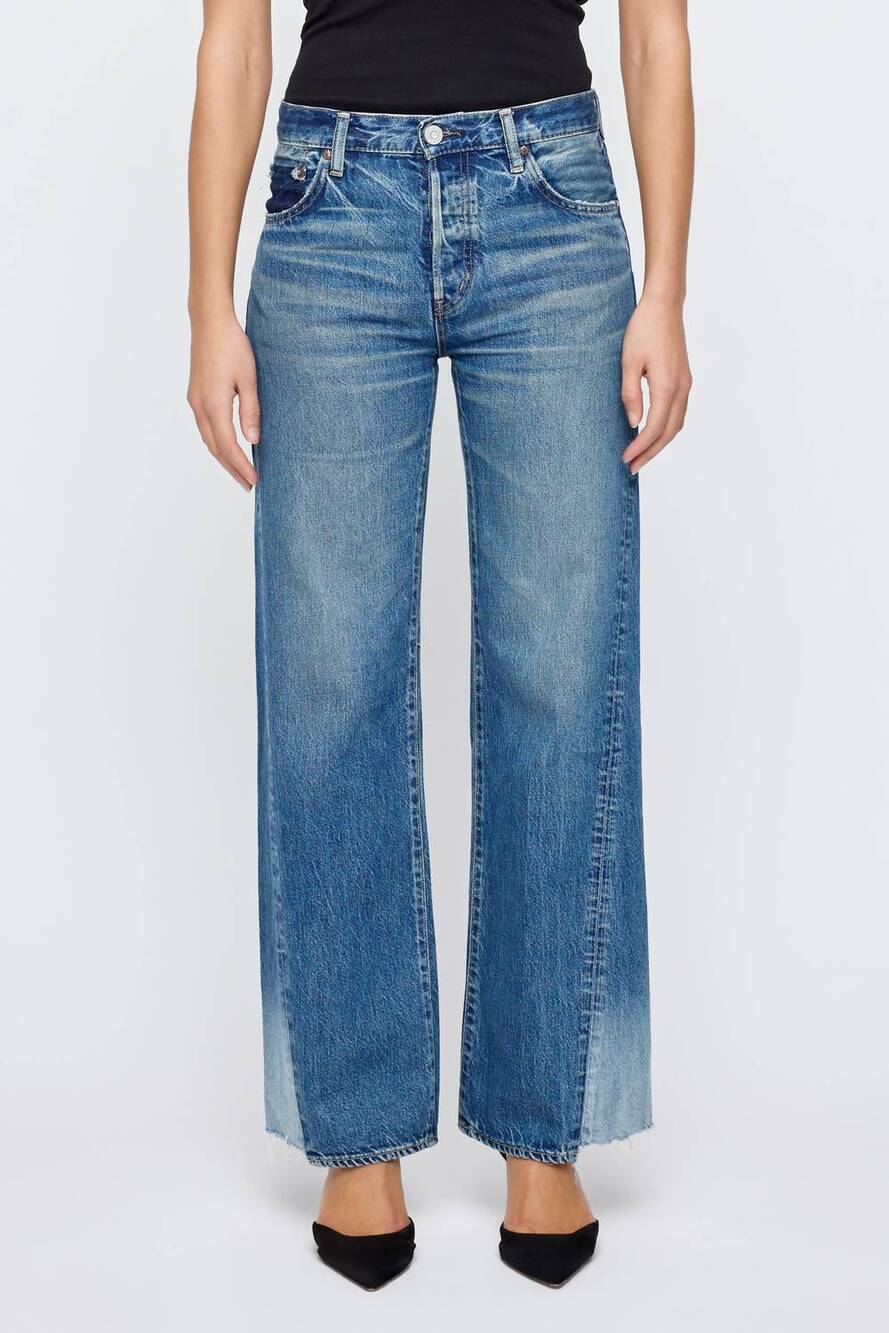 NEW MOUSSY panel wide jeans in holyoke